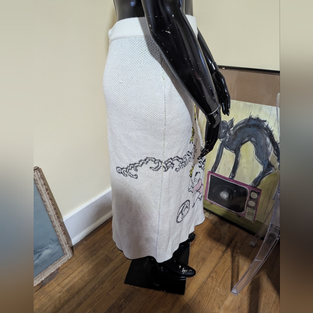 Yanyan Knits 'Laza' Skirt In Ivory — image 4 of 8